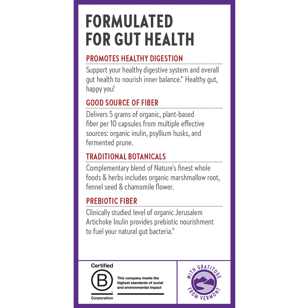 NWC399 | Formulated for gut health infographic with digestion, fiber, botanicals, and prebiotic benefits - Thumbnail