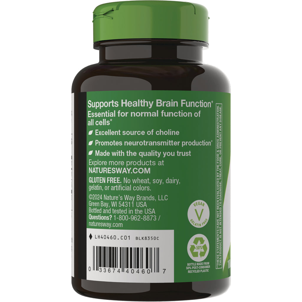 NW720 | Back label of green supplement bottle reading Supports Healthy Brain Function, gluten free, barcode visible - Thumbnail