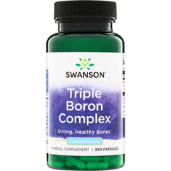 SW599 | Swanson Triple Boron Complex supplement bottle, 3 mg per capsule, 250 capsules