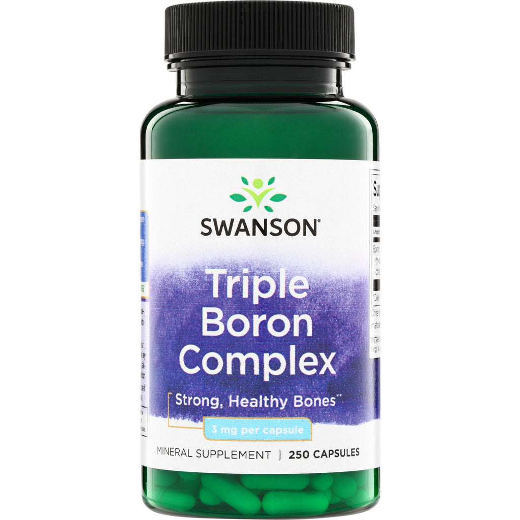 SW599 | Swanson Triple Boron Complex supplement bottle, 3 mg per capsule, 250 capsules - Thumbnail