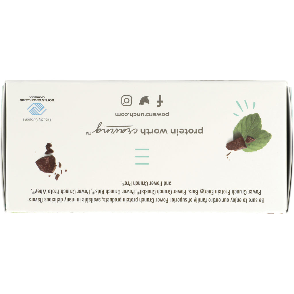 BNR011 | Back of white product box with mint leaf and chocolate graphics and ingredient text - Thumbnail