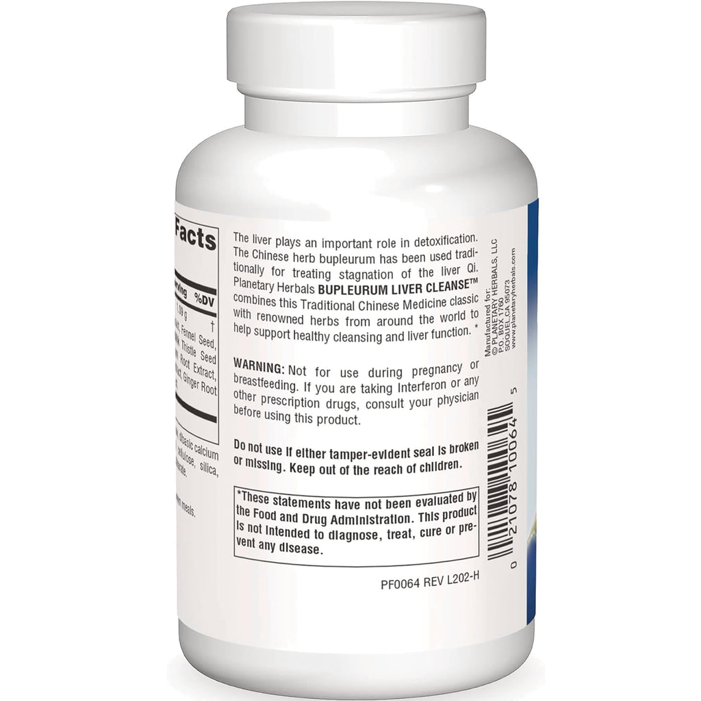 PF042 | Back of white supplement bottle showing warning text, barcode, and partial supplement facts - Thumbnail
