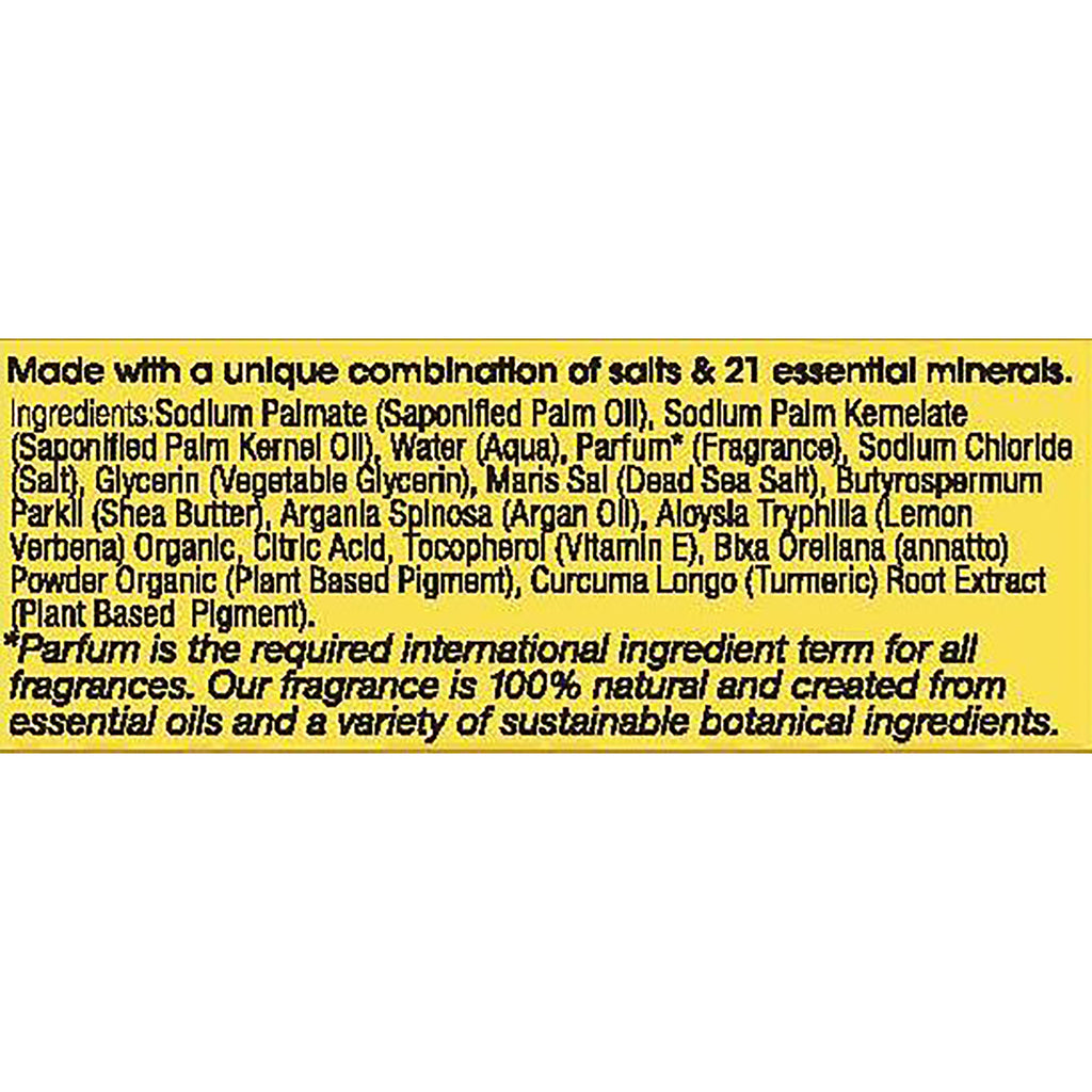 OWN009 | Back label of yellow soap bar showing ingredients and product information - Thumbnail