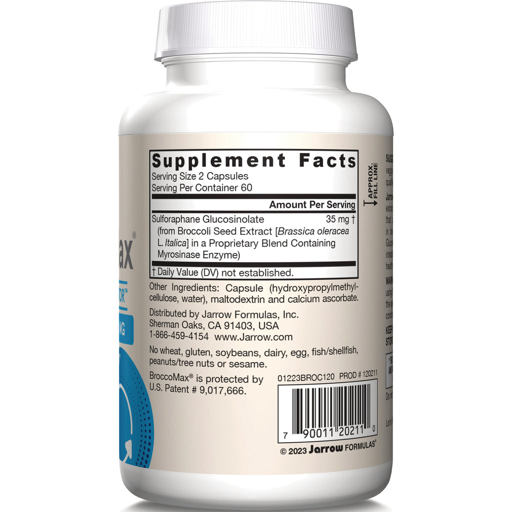 JR295 | back of white supplement bottle showing Supplement Facts panel, ingredients, serving size and barcode - Thumbnail