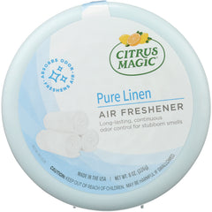 CTM002 | Citrus Magic Pure Linen air freshener can with brand logo and rolled towels on label