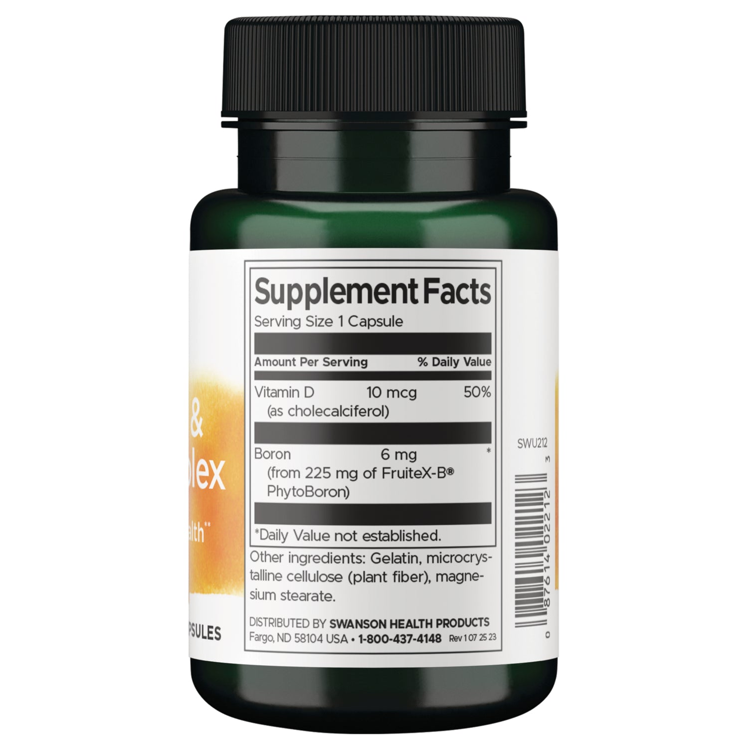 SWU212 | Supplement Facts panel: serving size 1 capsule