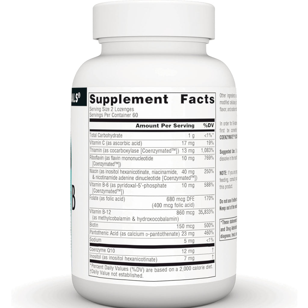 SN666 | Back label with Supplement Facts panel, serving size 2 lozenges, 60 servings - Thumbnail
