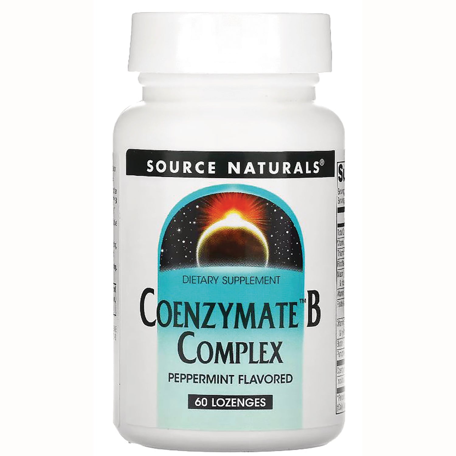 SN591 | Source Naturals Coenzymate B Complex peppermint flavored dietary supplement, 60 lozenges