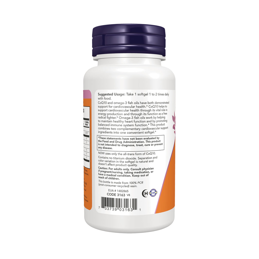 NWF042 | back label of white supplement bottle showing suggested usage, warnings and barcode - Thumbnail