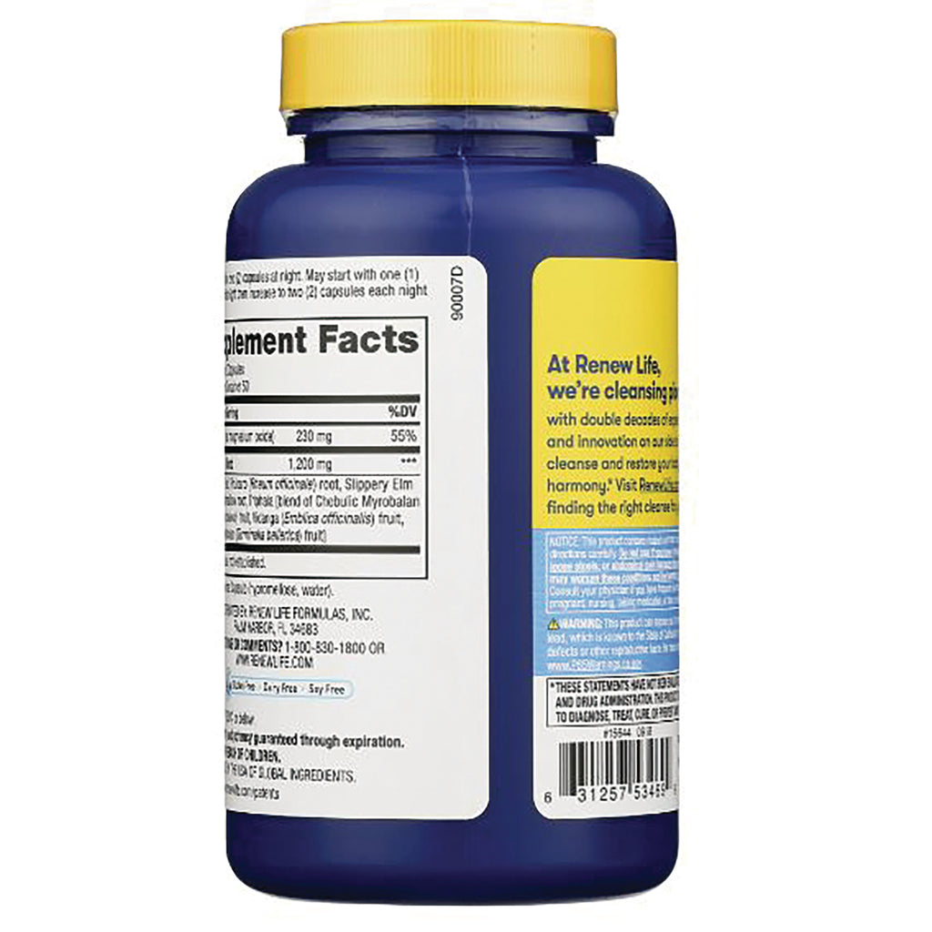 RNL016 | Blue supplement bottle back showing Supplement Facts panel, ingredient text, and barcode - Thumbnail
