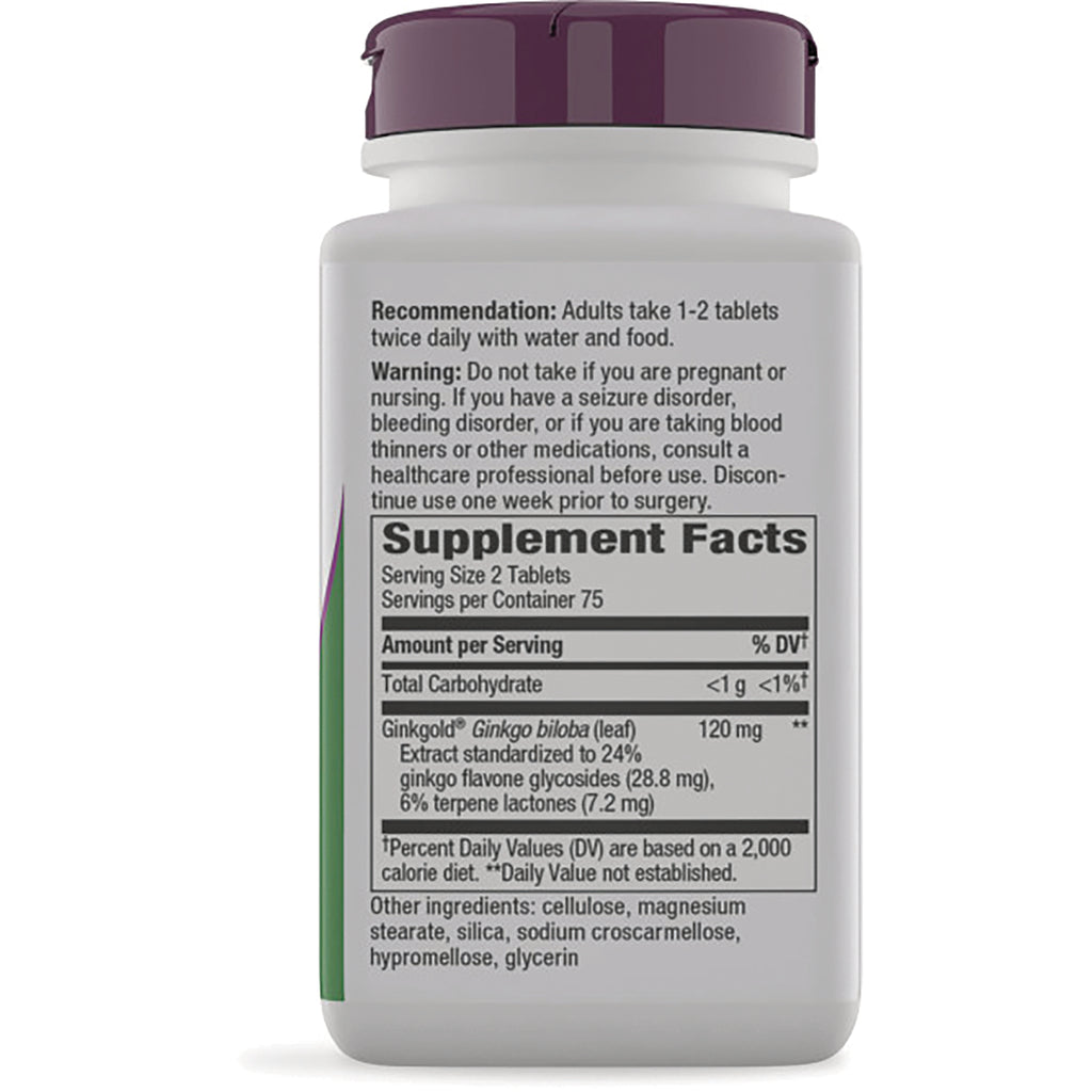 NW656 | Back label showing Supplement Facts panel, recommended dosage and warnings on white bottle - Thumbnail