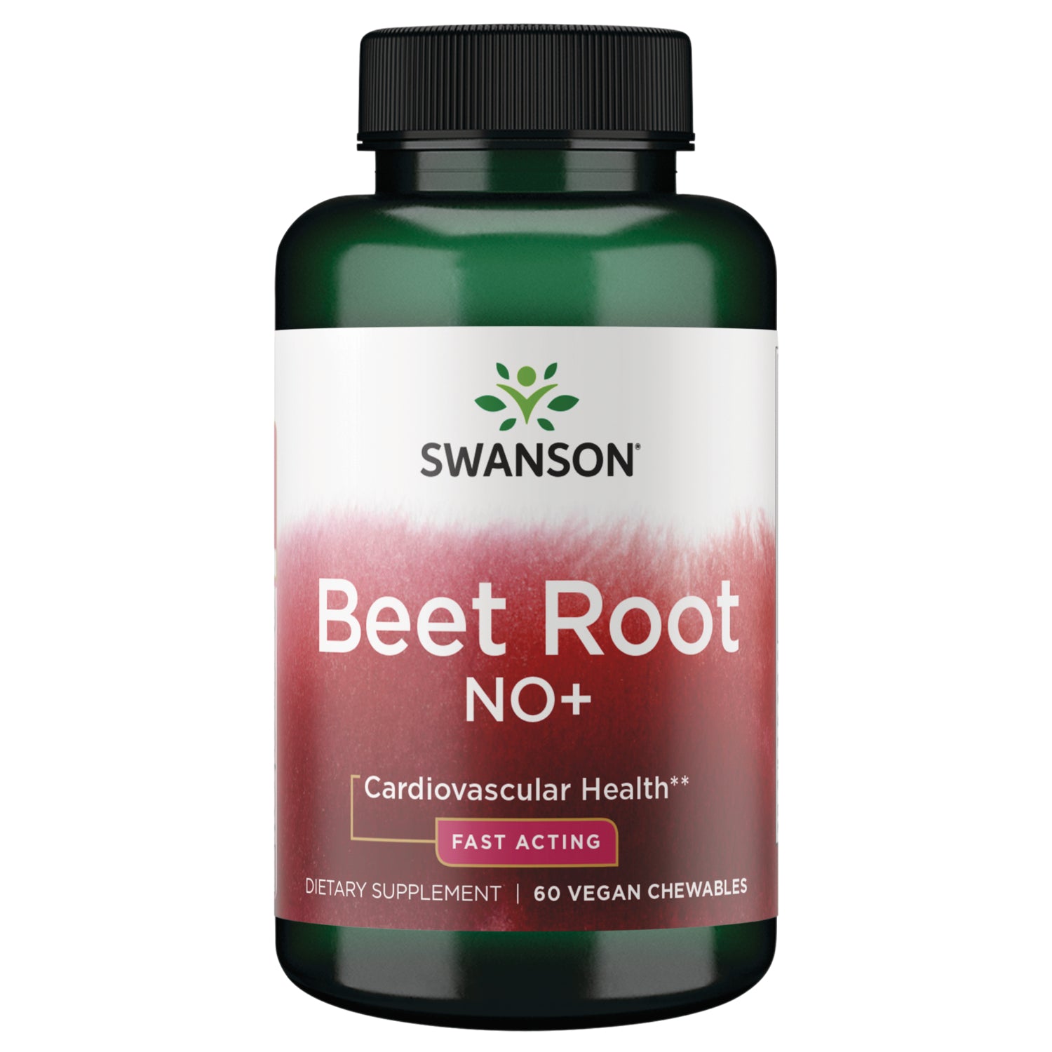 Swanson Vitamins Beet Root NO+ - Fast Acting 60 Chewable Vegan Tablets
