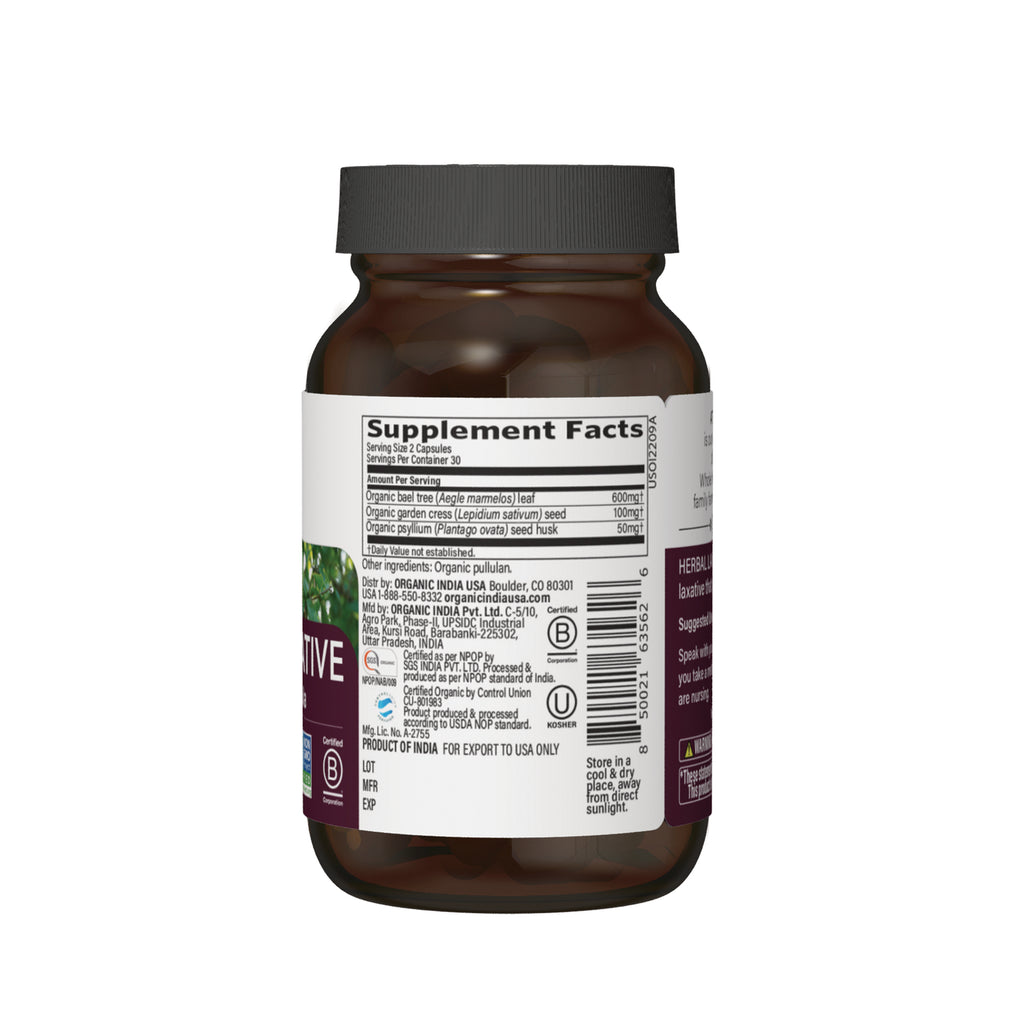 RGN113 | supplement facts label, ingredients and barcode on back of brown supplement jar - Thumbnail