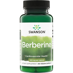 SW1411 | Swanson Berberine, Cardiovascular Health, 400 mg per capsule, 60 vegan capsules