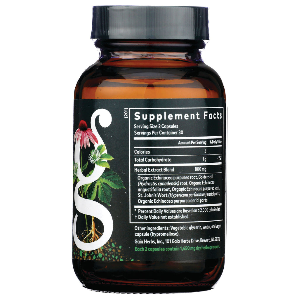 GH006 | amber supplement bottle back showing Supplement Facts label and ingredient text - Thumbnail
