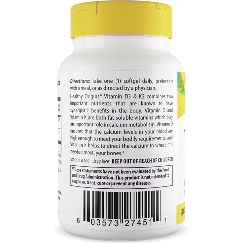 HRG183 | back label of white supplement bottle showing directions text, warning box and barcode - Thumbnail