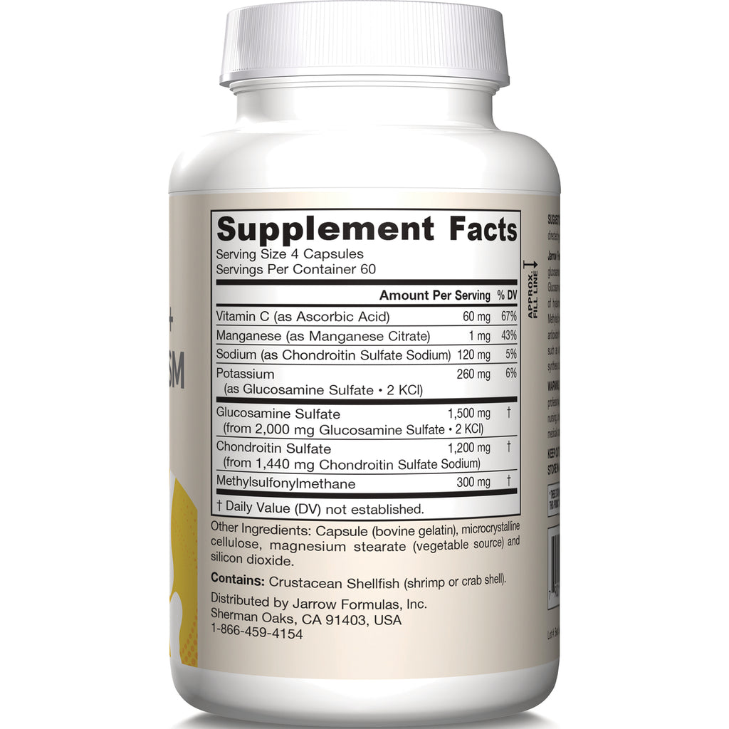 JR082 | Supplement Facts panel showing serving size, nutrient amounts and other ingredients on bottle back - Thumbnail