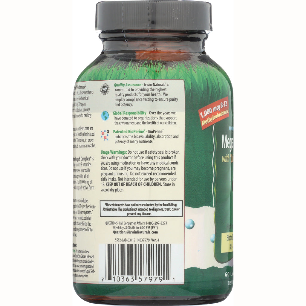 IR087 | Back label of supplement bottle showing usage warnings, quality assurance text and barcode - Thumbnail