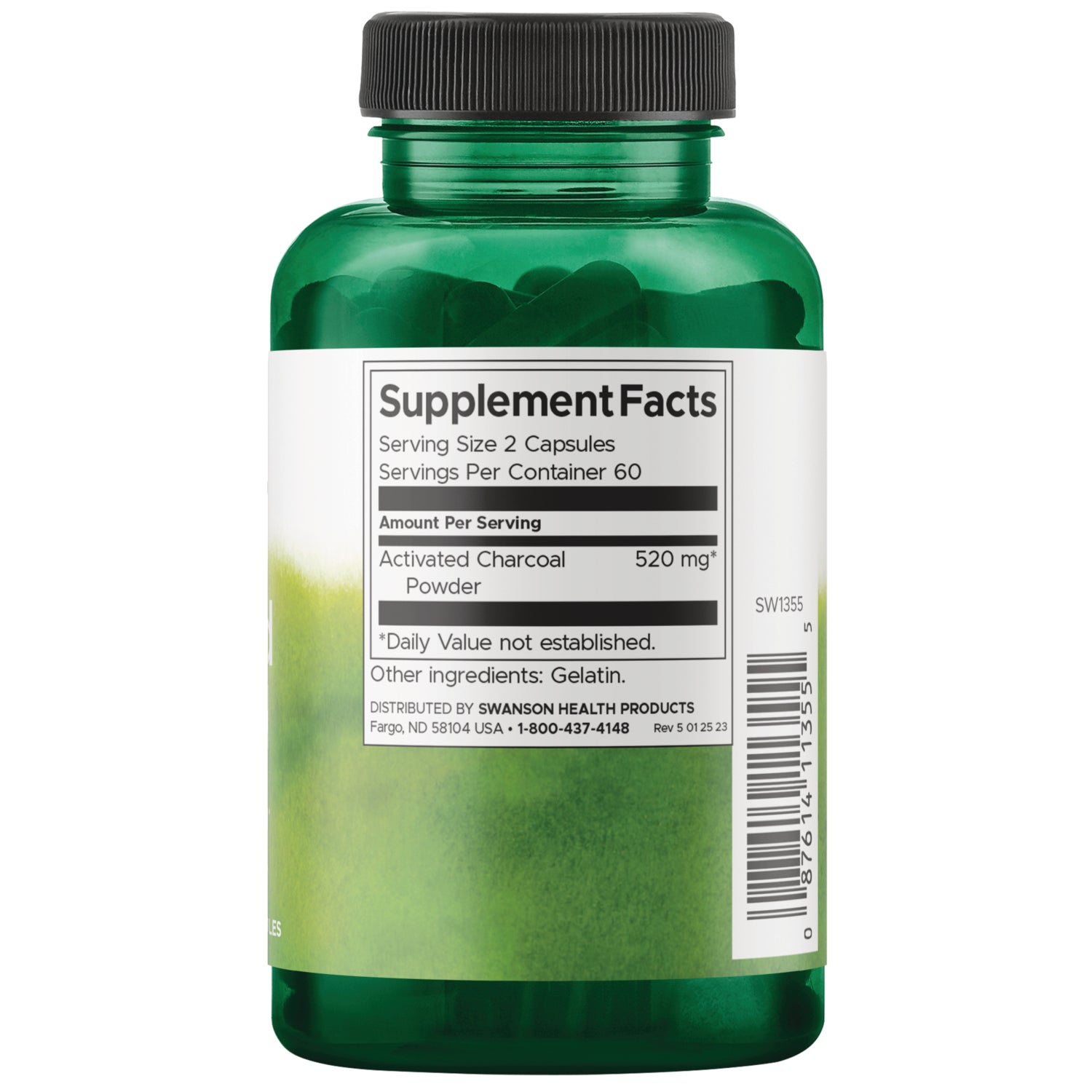 SW1355 | Back label with Supplement Facts