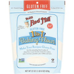 BOB343 | Bob's Red Mill gluten free 1 to 1 Baking Flour front pouch with window, 22 oz