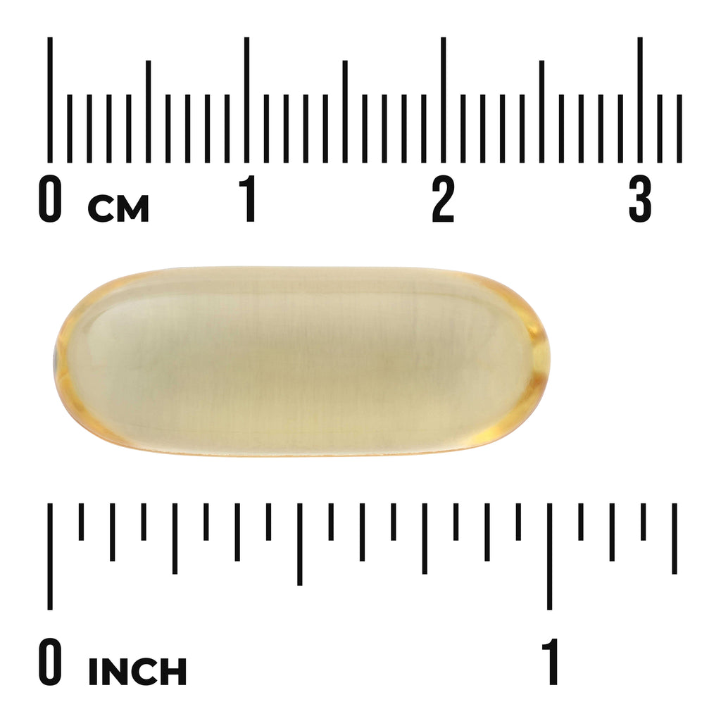 SWE098 | Softgel capsule with size ruler in centimeters and inches - Thumbnail