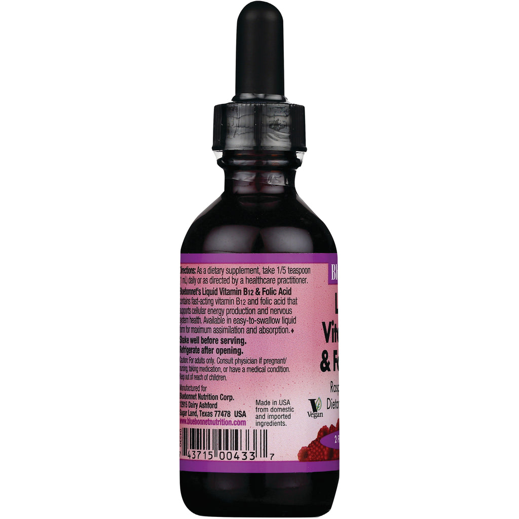 BLU088 | back of dark glass dropper bottle showing pink label text, barcode, and Vegan icon - Thumbnail