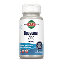 KL583 | KAL Liposomal Zinc 30 mg white supplement bottle front labeled Immune & Cellular Function Support