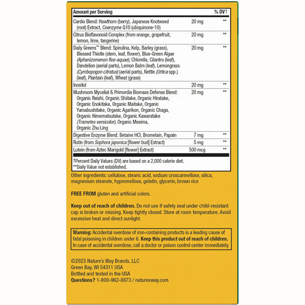 NW712 | back panel with supplement facts, ingredient list, warnings, and manufacturer contact details - Thumbnail