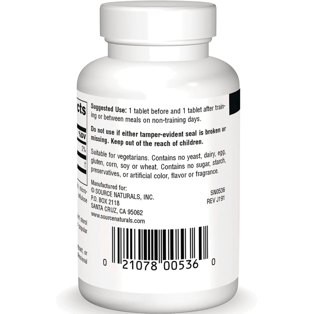 SN293 | Supplement bottle back label with suggested use, warnings, and barcode - Thumbnail