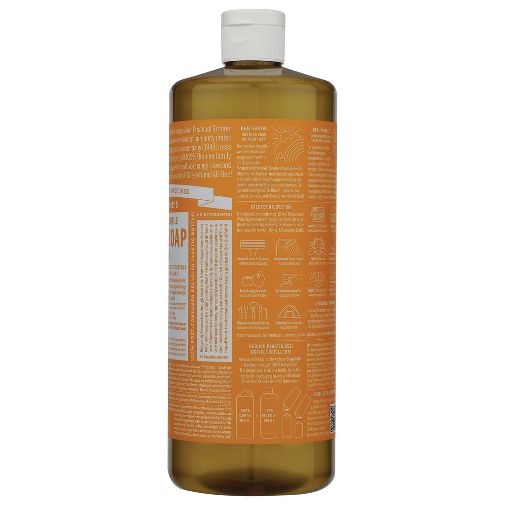 DRB022 | back label of amber bottle showing orange product information panel and usage icons - Thumbnail