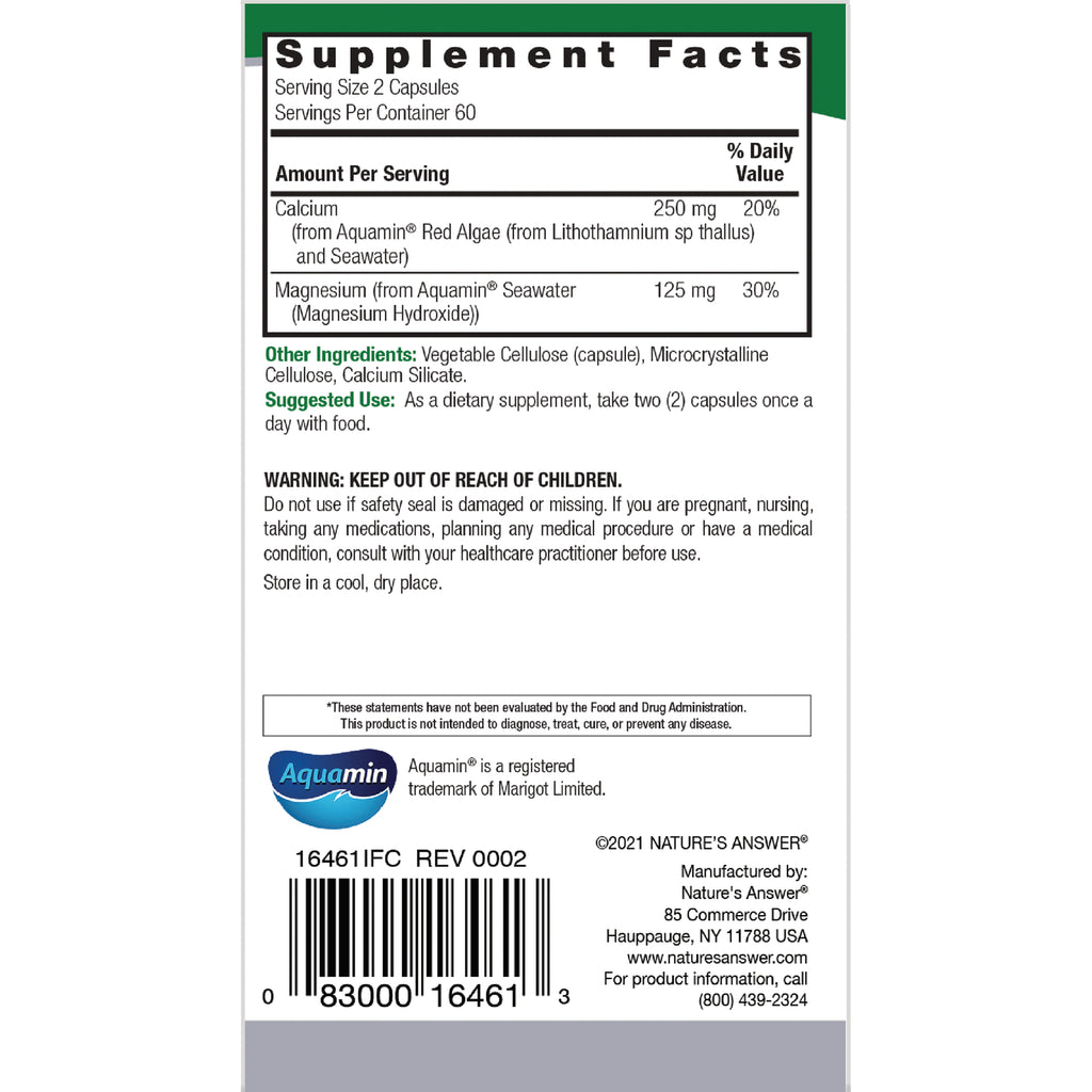 NAT399 | back label showing supplement facts panel, ingredients, usage warning, and barcode - Thumbnail
