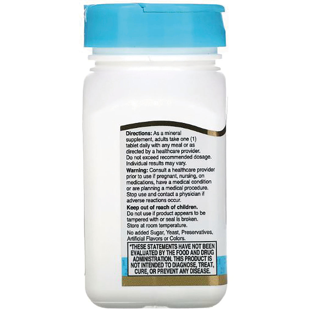 CNT099 | Back of white supplement bottle with blue cap showing directions, warnings, and FDA disclaimer label - Thumbnail