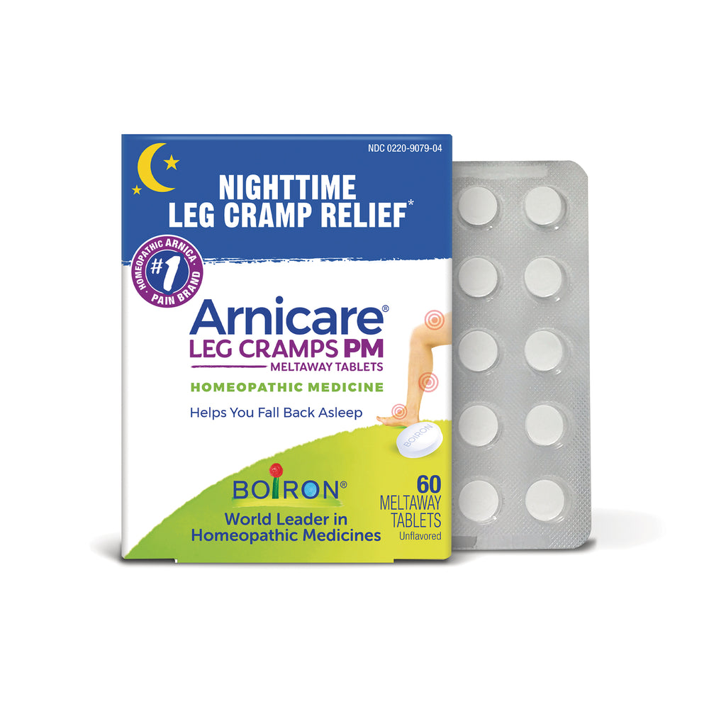 BRN135 | Arnicare Leg Cramps PM meltaway tablets box with blister pack, 60 count nighttime leg cramp relief - Thumbnail