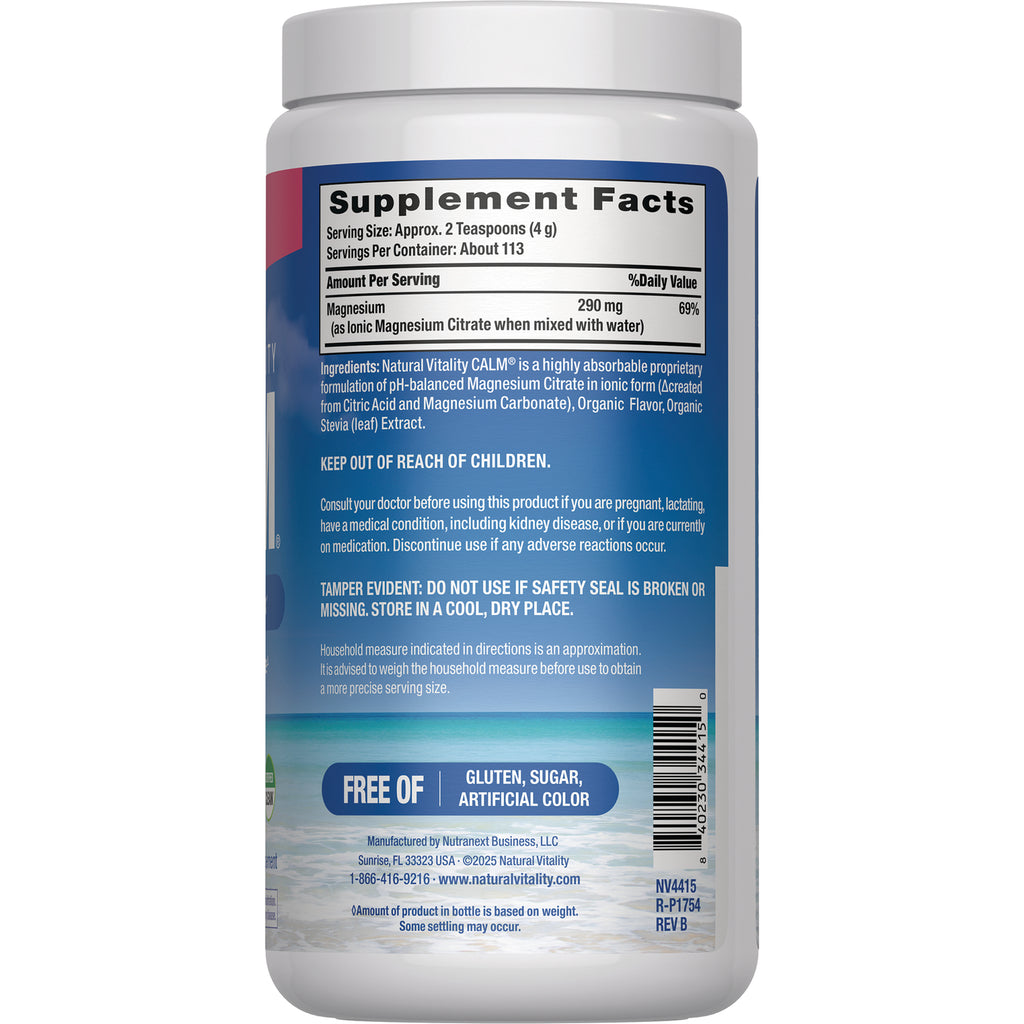 NVT072 | back label showing Supplement Facts panel, ingredients, warnings and barcode on blue beach-themed bottle label - Thumbnail