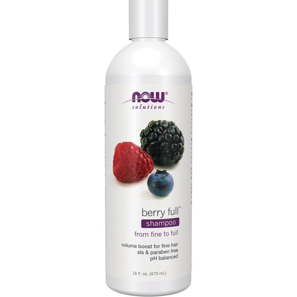NWF452 | NOW Solutions Berry Full shampoo bottle with berry graphics, 16 fl oz - Thumbnail