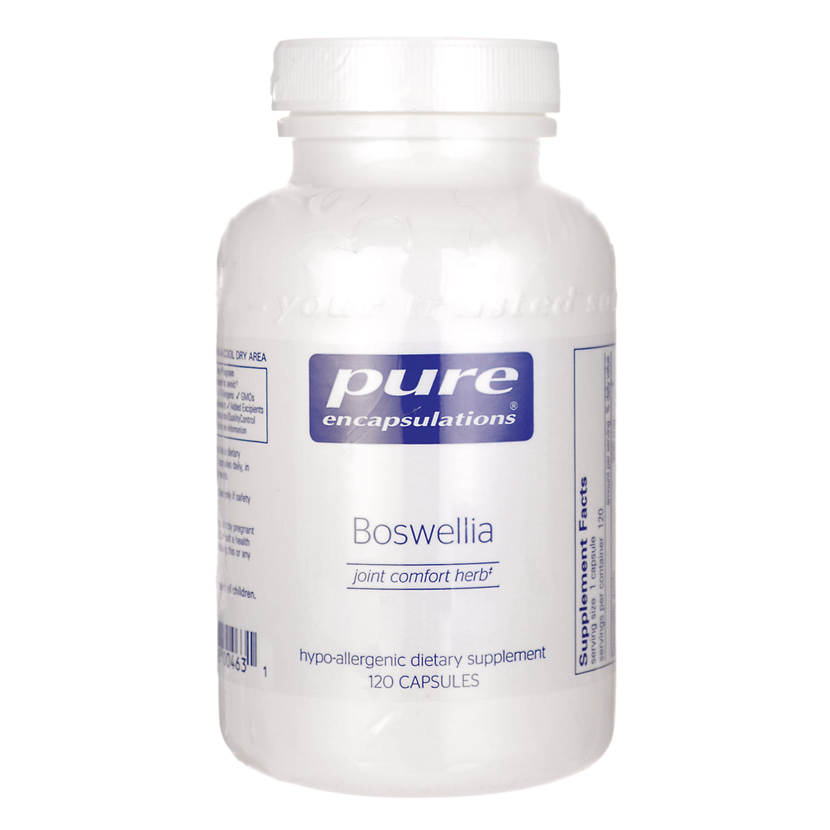 PRN147 | Pure Encapsulations Boswellia supplement bottle front label 120 capsules