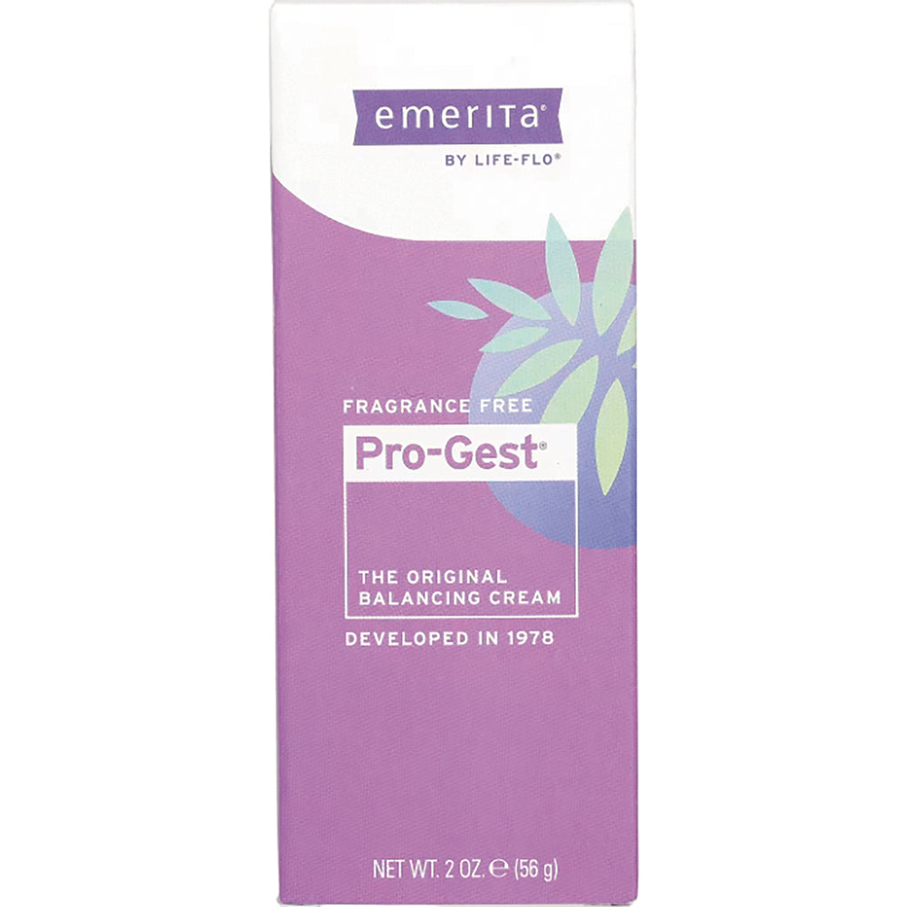 EMR012 | Emerita Pro-Gest fragrance free balancing cream box front showing brand logo and product name, net wt 2 oz - Thumbnail