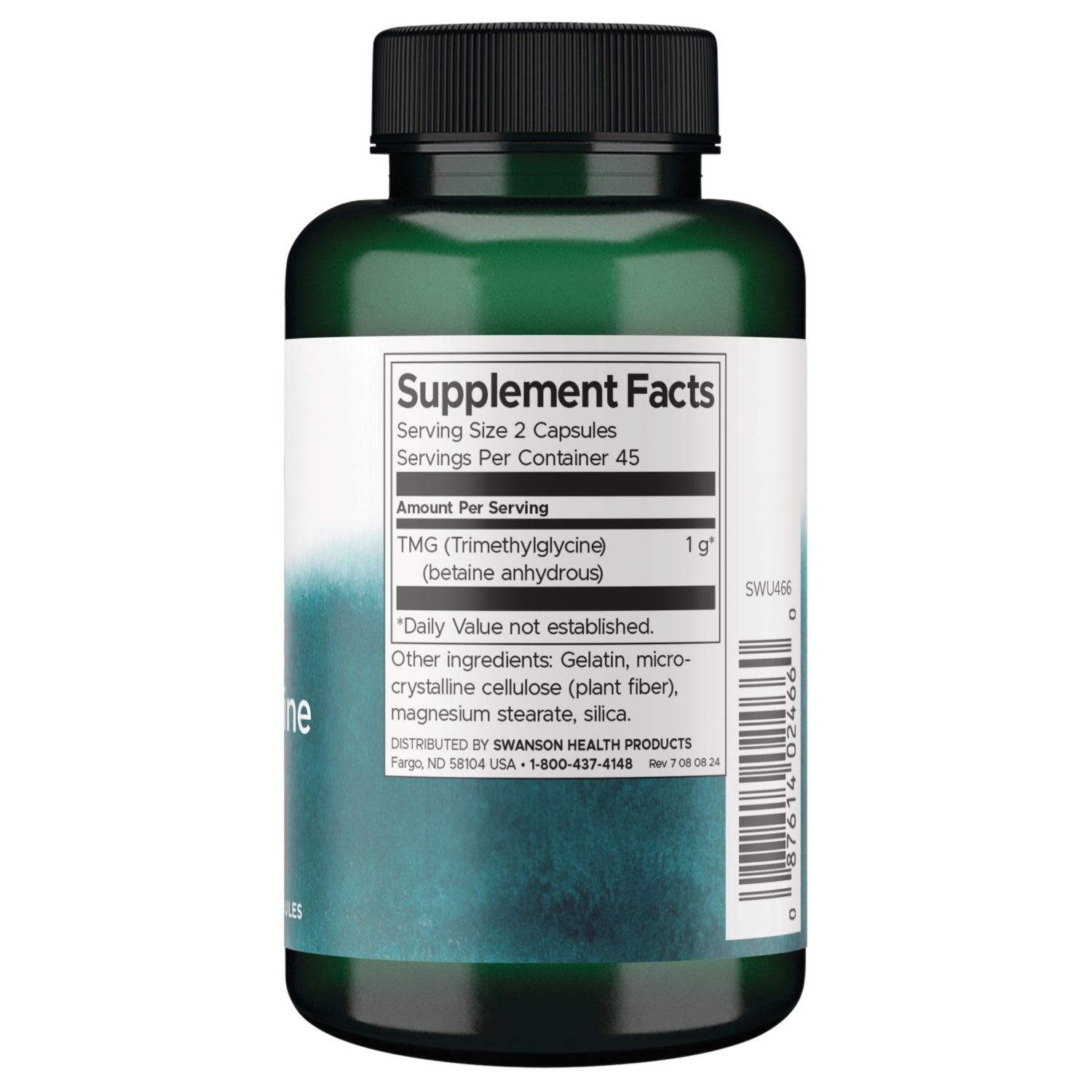 Swanson Vitamins TMG Trimethylglycine 500 mg Capsules Swanson Vitamins TMG Trimethylglycine 500 mg Capsules
