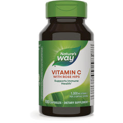 NW750 | Nature's Way Vitamin C with Rose Hips bottle, front label showing 100 capsules