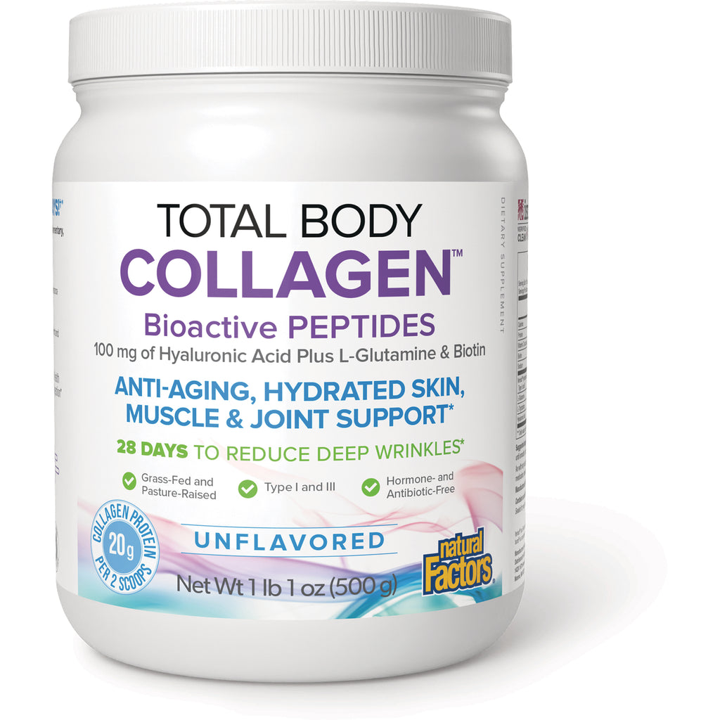 NFC204 | Total Body Collagen jar, bioactive peptides unflavored 1 lb 1 oz (500 g) front label - Thumbnail