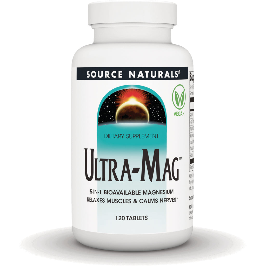 SN270 | Source Naturals Ultra-Mag dietary supplement, vegan, 120 tablets - Thumbnail