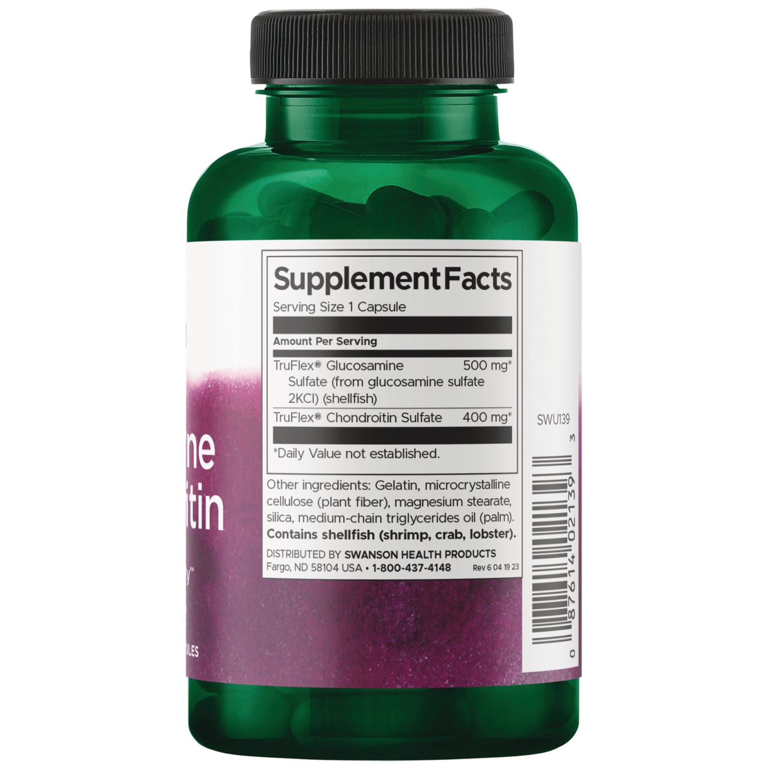 SWU139 | Back label with Supplement Facts