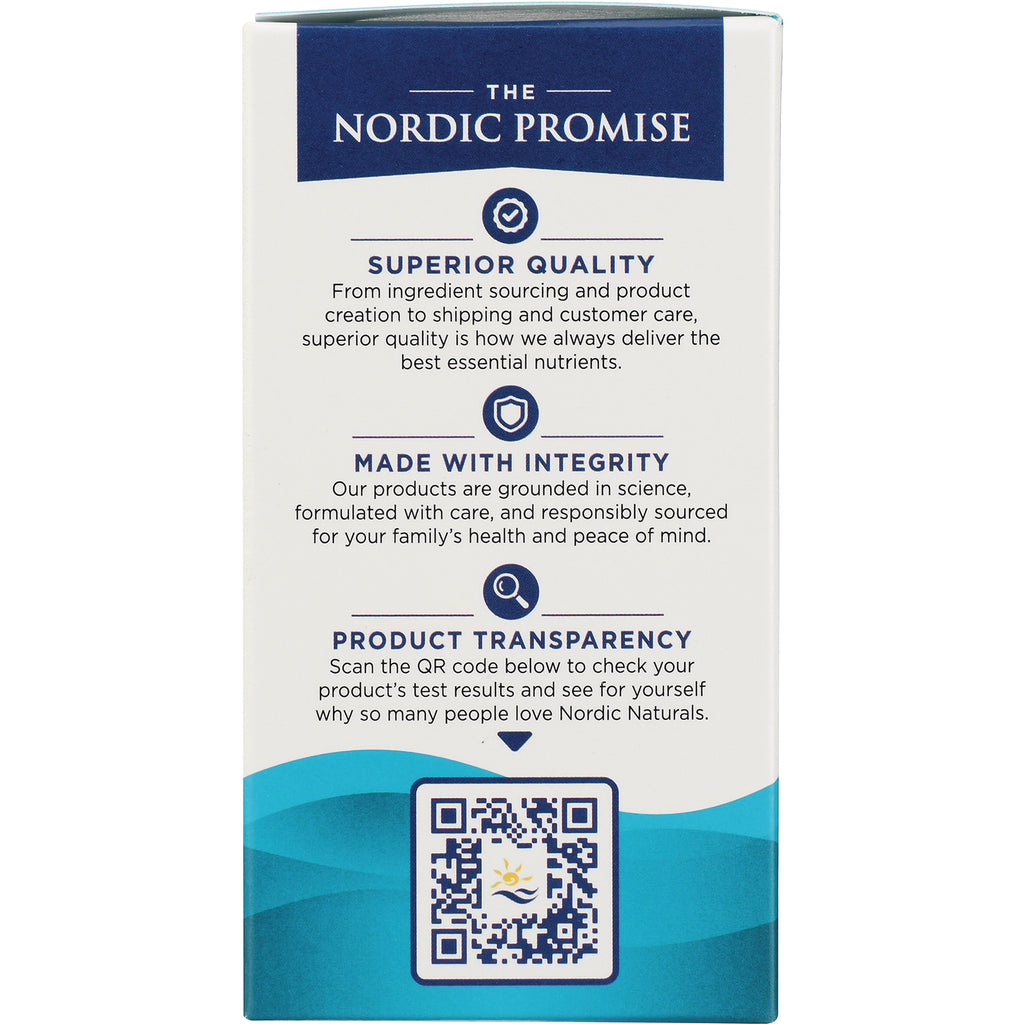 NRN010 | product infographic panel titled THE NORDIC PROMISE with Superior Quality, Made With Integrity, Product Transparency and QR code - Thumbnail