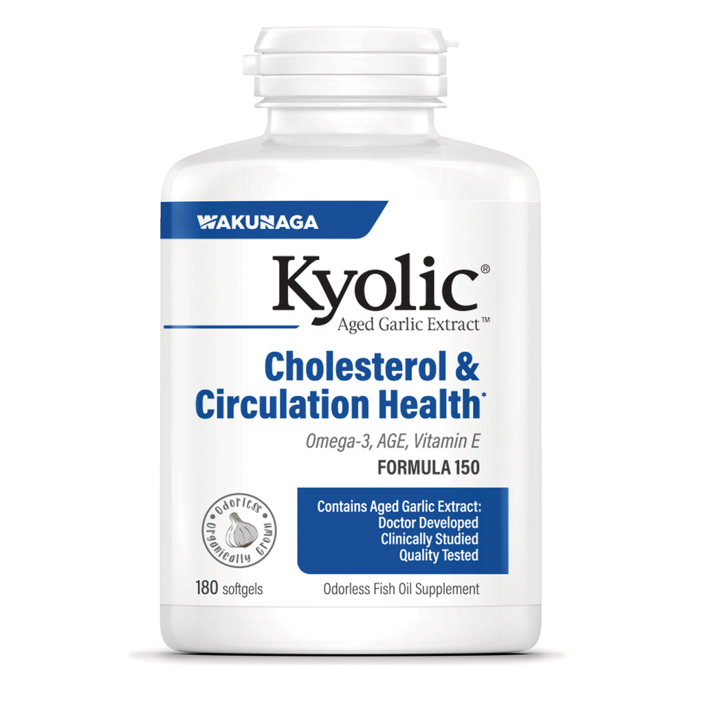 KY147 | Kyolic Cholesterol & Circulation Health aged garlic extract bottle, 180 softgels - Thumbnail