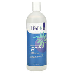 LFH081 | Life-flo magnesium gel 16 fl oz bottle with blue label, front view