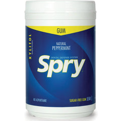 XL038 | Spry Natural Peppermint xylitol gum canister, sugar-free, no aspartame, 550 pieces