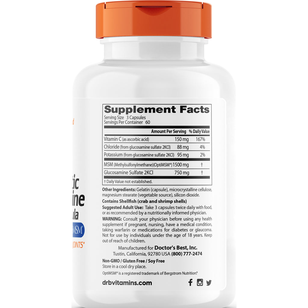 DB205 | Back of white supplement bottle showing Supplement Facts panel and ingredients list - Thumbnail