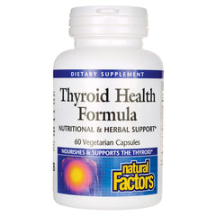 NFC033 | Thyroid Health Formula dietary supplement bottle labeled 60 Vegetarian Capsules by Natural Factors