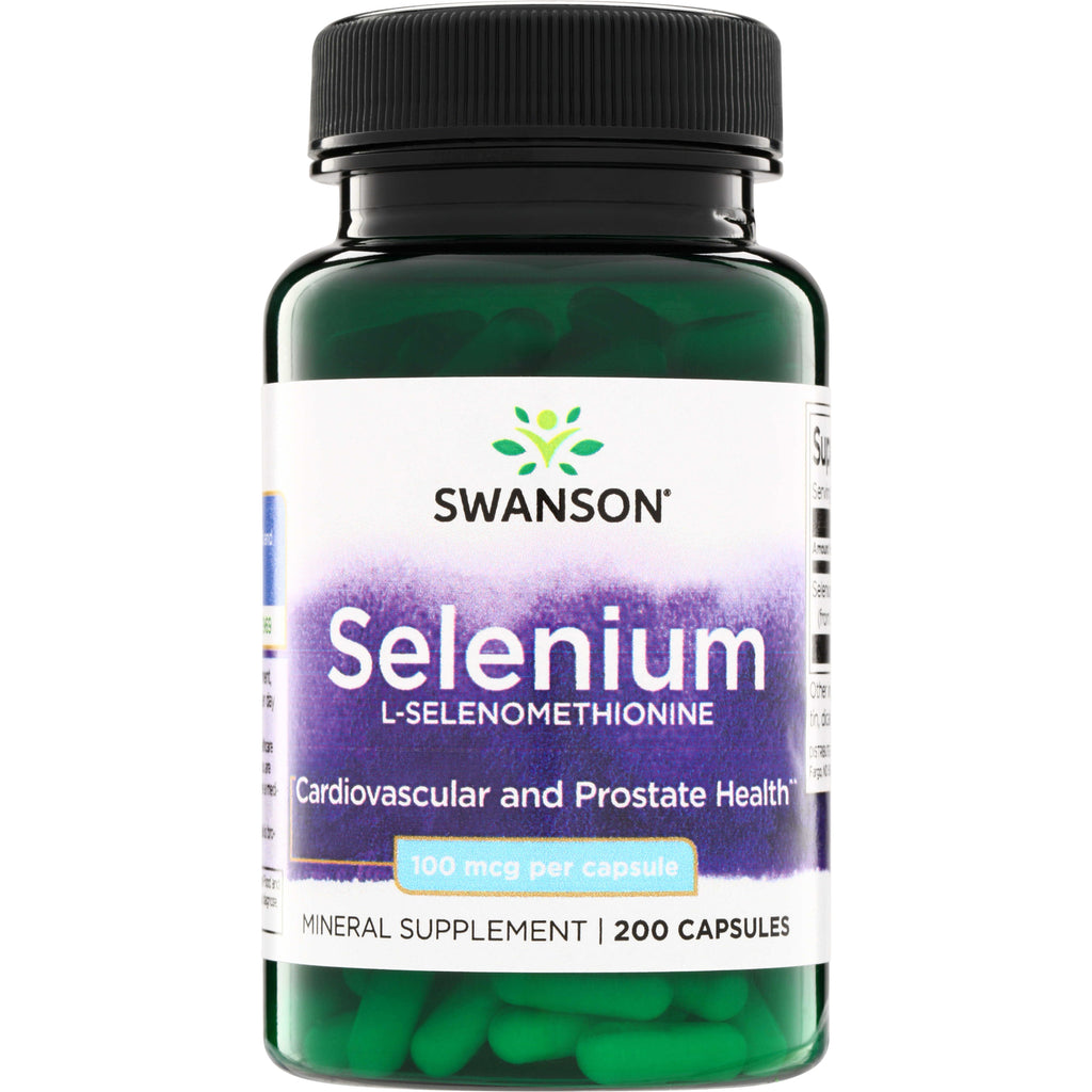 SW235 | Swanson Selenium L-Selenomethionine, 100 mcg per capsule, 200 capsules, Cardiovascular and Prostate Health - Thumbnail
