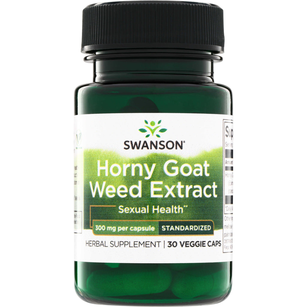 SWH249 | Swanson Horny Goat Weed Extract, 300 mg per capsule, 30 veggie caps - Thumbnail